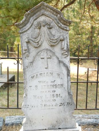 [Picture of Marian Atkinson grave]